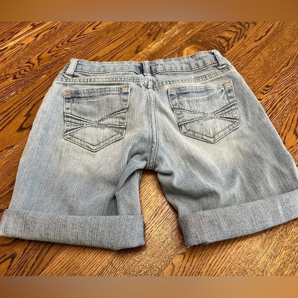 Lot 2 American Eagle Aeropostale Khaki Denim Size 0 XS Shorts Teen Tween School - Picture 11 of 16